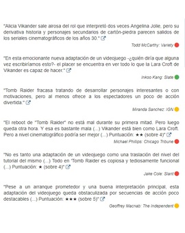 Primeras críticas de Tomb Raider