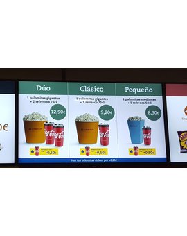 Sobre la polémica de las palomitas en Cinesa. Estos son sus precios en Madrid ¿Baratos verdad?