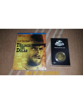 Con Clint Eastwood y su trilogía mas famosa llegó a las 350 ediciones patrias. La trilogía del Dólar + Moneda Jurassic Park: Mi Compra 22-03-2018