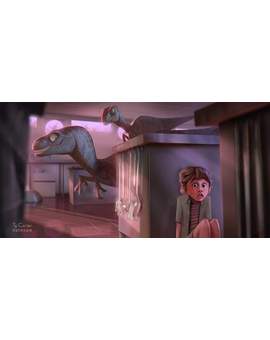 Ilustración de  Jurassic Park por Ty Carter 