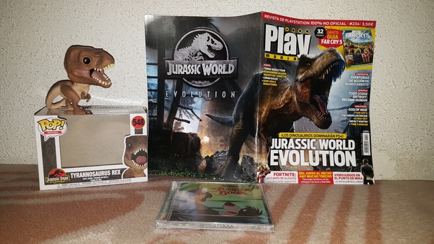 Tyrannosaurus rex Jurassic Park Funko + Play Manía + BSO Jungle Book: Mi Compra 20-04-2018