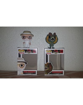 Jhon Hammond Funko + Dilophosaurus Funko. Jurassic Park: Mi Compra 22-04-2018