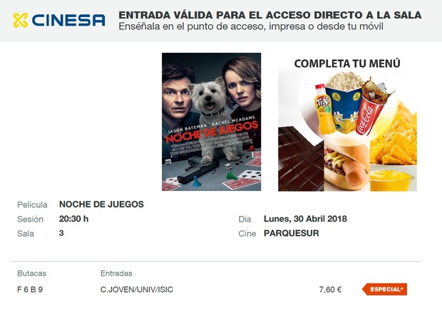 Noche de Juegos: Mi Crítica y mi Entrada. [Sin Spoilers]. Nota 5.5/10. Una divertida comedia