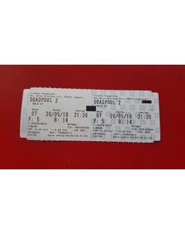 Deadpool 2: Mi Crítica y mi Entrada. [Sin Spoilers]. Nota 9.5/10. Prácticamente igual de brillante y redonda que la primera