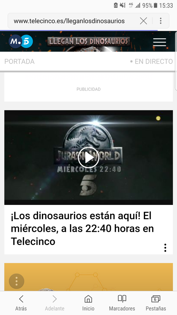 Esta noche a las 22:40 en Tele 5 adelanto exclusivo y reportaje de Jurassic World El Reino Caido + Jurassic World