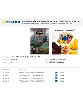 Jurassic World El Reino Caído: Mi Crítica y mi Entrada [Sin Spoilers]. Nota 10/10. La vida se abre camino con profundidad, alma y personalidad propia en uno de los mejores  blockbuster de los últimos años