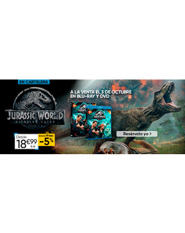 Según Fnac el 3 de Octubre a la venta Jurassic World El Reino Caido + Pepito, el dinosaurio más famoso de Cuenca, aparece en la película