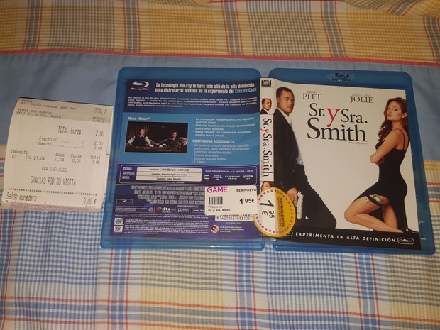 Sr. y Sra. Smith: Mi Compra 08-07-2018 por 1.95 Euros en Game ¿Que nota le dais a esta película?
