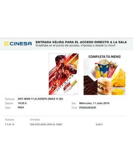 Ant Man y la Avispa: Mi Crítica y mi Entrada [Sin Spoilers]. Nota 8/10. Digna y eficaz secuela de Ant Man