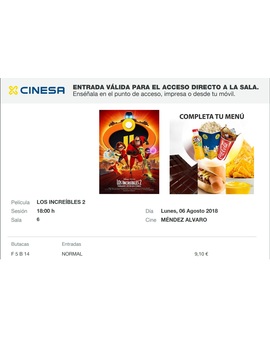 Los IncreÍbles 2: Mi Crítica y mi Entrada [Sin Spoilers]. Nota 6.5/10. Tras tantos años de espera me ha sabido a demasiado poco y esperaba mas.