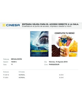 Megalodón: Mi Crítica y mi Entrada [Sin Spoilers]. Nota 6.5/10. Entretenida y divertida pero demasiado light