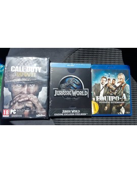 Call Of Duty WWII + Jurassic World Steelbook Italiano + El Equipo A: Mis Compras 14-08-2018