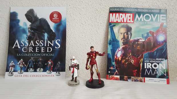 Figuras Altair Assassins Creed y Iron Man Marvel