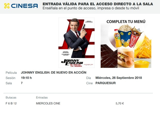 Johnny English de Nuevo en Acción: Mi Crítica y mi Entrada [Sin Spoilers]. Nota 7.5/10. Divertidisma