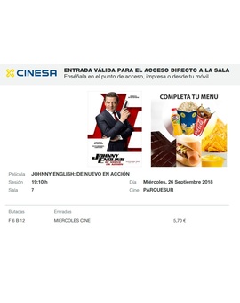 Johnny English de Nuevo en Acción: Mi Crítica y mi Entrada [Sin Spoilers]. Nota 7.5/10. Divertidisma