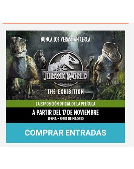 'Jurassic World: The Exhibition', la exposición basada en la saga jurásica, llega a Madrid