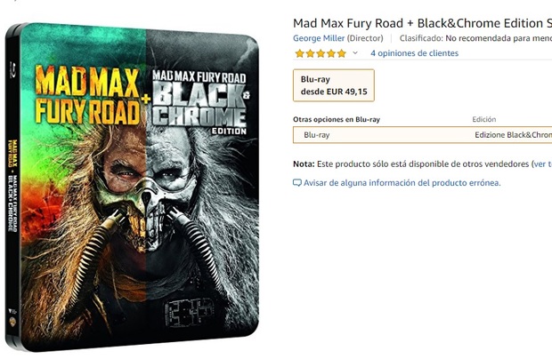 Y un steelbook que costaba 17 euros ya esta a precio de oro (49 euros) en amazon. 