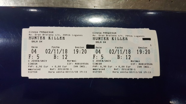 Hunter Killer: Mi Crítica y mi Entrada. [Sin Spoilers] Nota: 7/10. Solvente película bélica