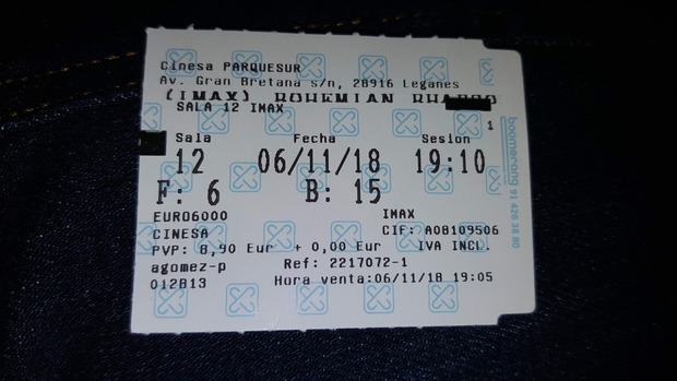 Bohemian Rhapsody: Mi Crítica y mi Entrada.[Sin Spoiler] Nota 8/10. Magnifica película, flojo biopic