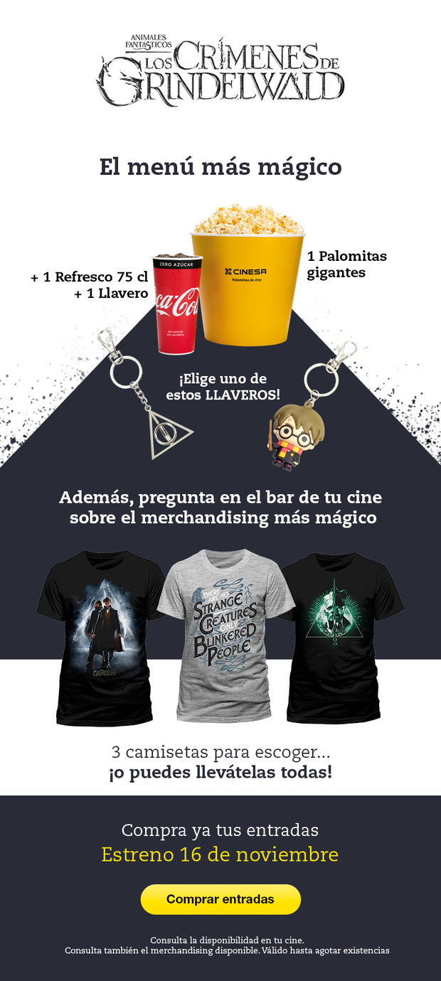Merchandising de Animales Fantasticos en Cinesa