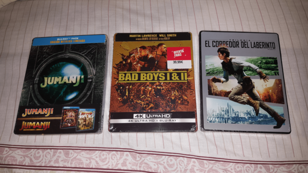 Black Friday: Jumanji, Bad Boys (Gracias a Angel Jesus) y El Corredor del Laberinto. Mis Compras