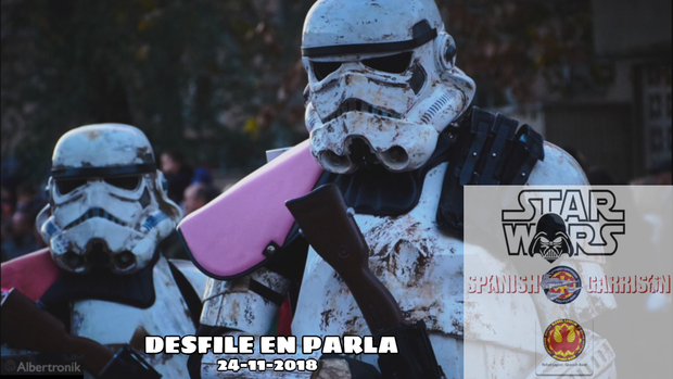 Vídeo. Star Wars Legiones. Desfile Parla 24-11-18. 510 St Legion Spanish Garrison
