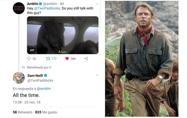 Alan Grant (Sam Neill) prácticamente confirmado para Jurassic World 3 + JP en Syfy a las 22 horas