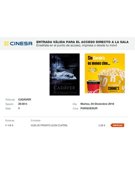 Cadáver: MI Crítica y mi Entrada [Sin Spoilers]. Nota 6.5/10. Buena ambientación.