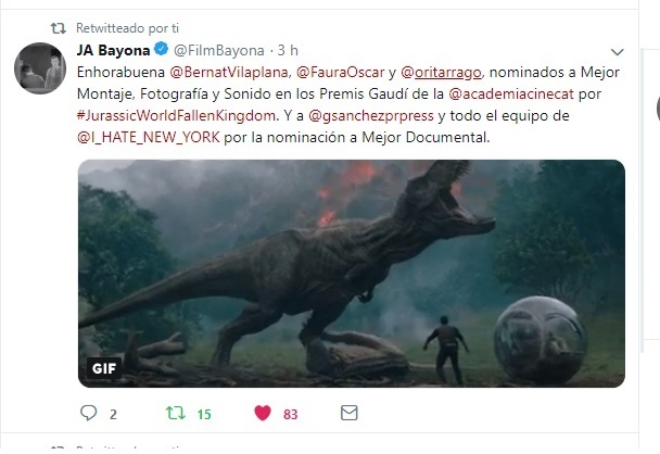  @BernatVilaplana, @FauraOscar y @oritarrago, nominados a Mejor Montaje, Fotografía y Sonido 