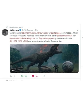  @BernatVilaplana, @FauraOscar y @oritarrago, nominados a Mejor Montaje, Fotografía y Sonido 