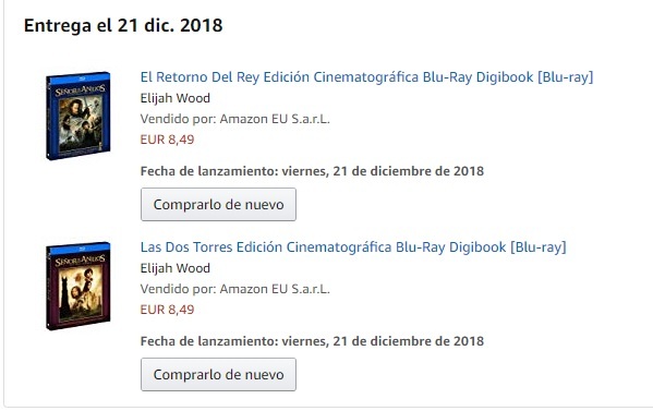 Nuevo retraso al 21 de Diciembre de Las Dos Torres y El Retorno del Rey en edición Digibook
