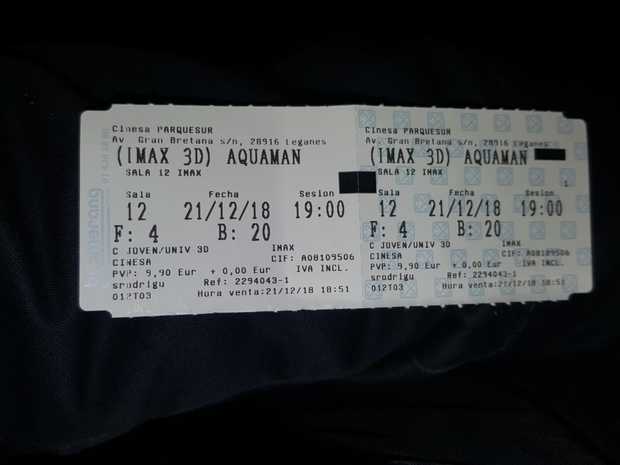 Aquaman: Mi Crítica y mi Entrada. [Sin Spoilers]. Nota 9.5/10. La película de superhéroes del año
