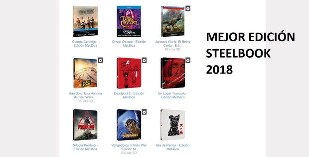 Mejor edición Steelbook 2018. ¿Cual escogéis como tal?