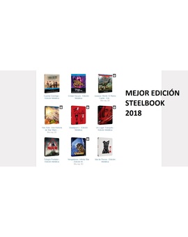 Mejor edición Steelbook 2018. ¿Cual escogéis como tal?