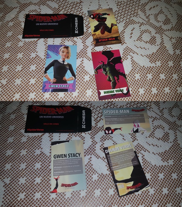 Tarjetas regalo de Cinesa de Spiderman Un Nuevo Universo