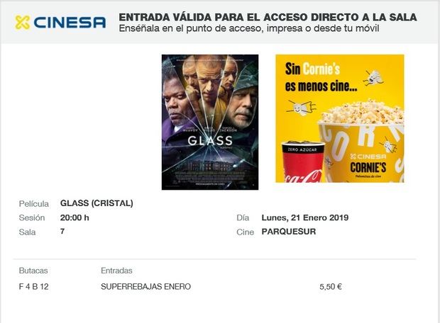 Glass: Mi Crítica y mi Entrada. [Sin Spoilers]. Nota 9/10. Cierre perfecto de trilogía