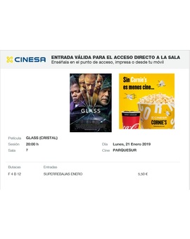 Glass: Mi Crítica y mi Entrada. [Sin Spoilers]. Nota 9/10. Cierre perfecto de trilogía