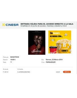 Nosotros: Mi Crítica y mi Entrada. [SinSpoilers]. Nota: 5/10. Mucho ruido y pocas nueces.