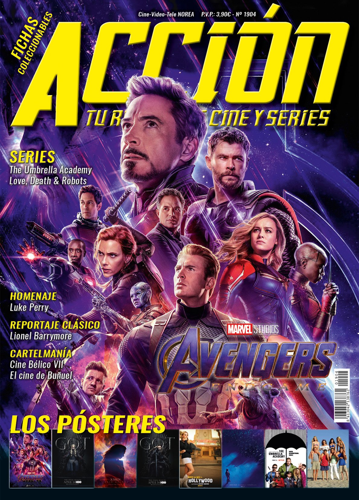 Accion Cine. Portada y posters Abril 2019