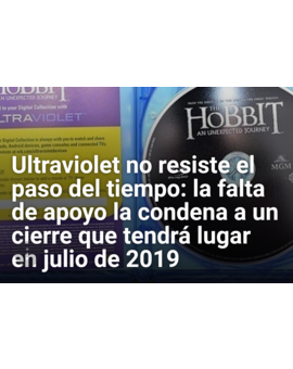 Ultraviolet cierra en Julio de 2019. 