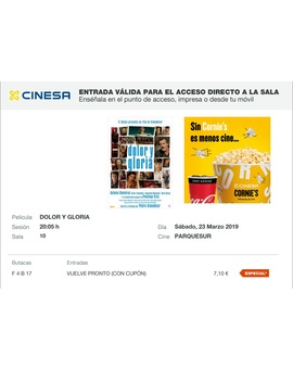 Dolor y Gloria: Mi Crítica y mi Entrada. [Sin Spoilers]. Nota 9.5/10. La cúspide de Almodóvar. 