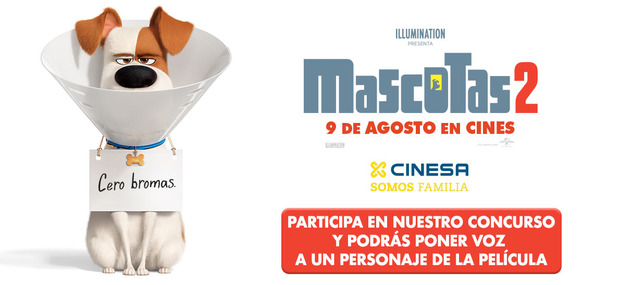 Mascotas 2: Cinesa abre un concurso y el ganador doblada a uno de los personajes de la peli