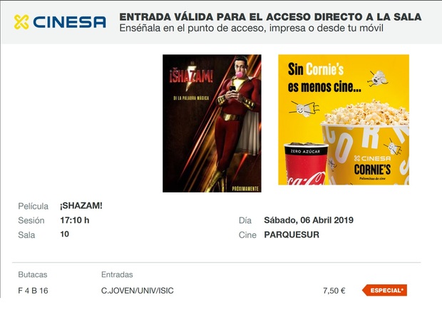 ¡Shazam!: Mi Crítica y mi Entrada. [Sin Spoilers]. Nota: 7.5/10. El rumbo mágico de DC