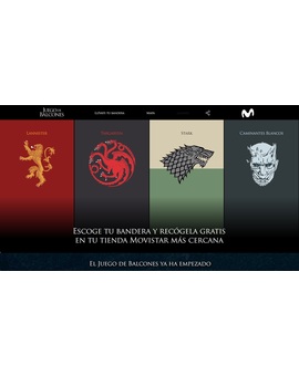 Juego de Tronos. Banderas gigantes gratis en las tiendas Movistar