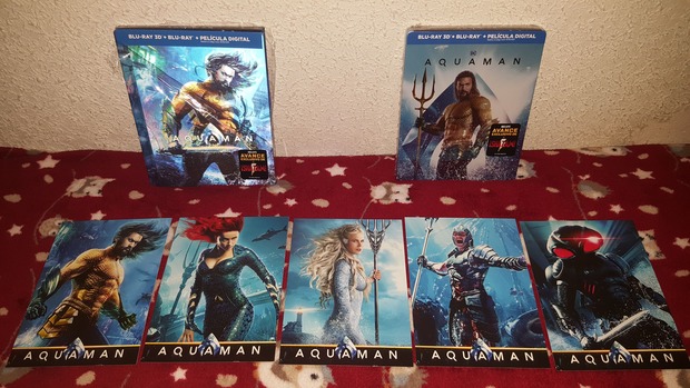 Mi colección de Aquaman. Digibook 3D + Steelbook 3D + Postales
