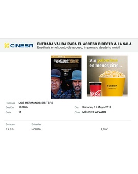 Los Hermanos Sisters: Mi Crítica y mi Entrada [Sin Spoilers]. Nota 9.5/10. Única en su género.