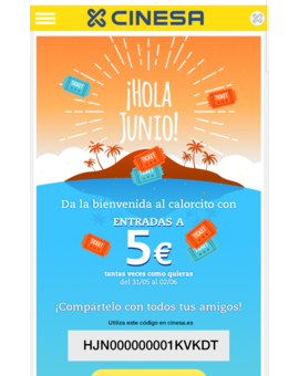 Entradas a 5 euros en Cinesa