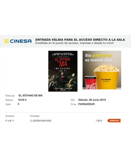  El Sótano de Ma: Mi entrada. ¿Que os ha parecido y que nota le dais a esta película?