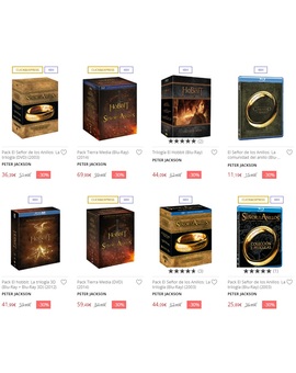 Aviso: 30% Dcto en todo El Señor de los Anillos y El Hobbit en ECI