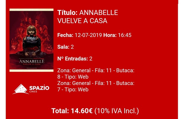 Annabelle Vuelve a Casa: Mi Critica y mi Entrada [Sin Spoilers]. Nota 8/10. La mejor de la trilogía